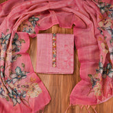 Linen Pink Unstitched Suit